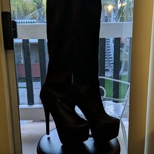 Thigh high six inch heels